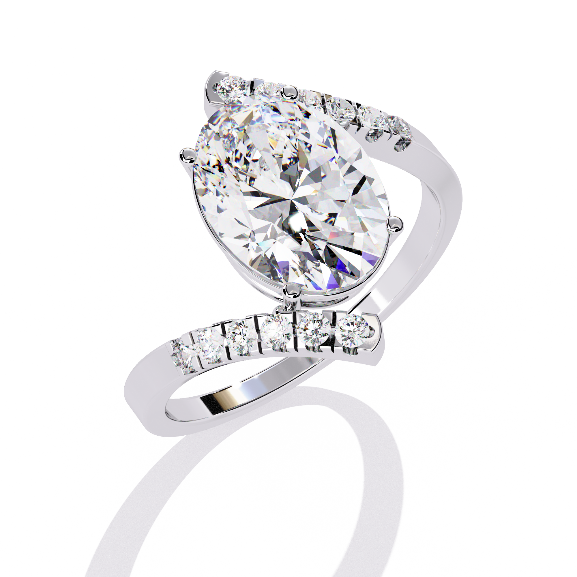 2.41 Ct Twisted Lab Diamond Ring in 14k Gold – Solitairekart
